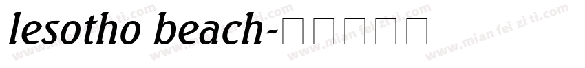 lesotho beach字体转换